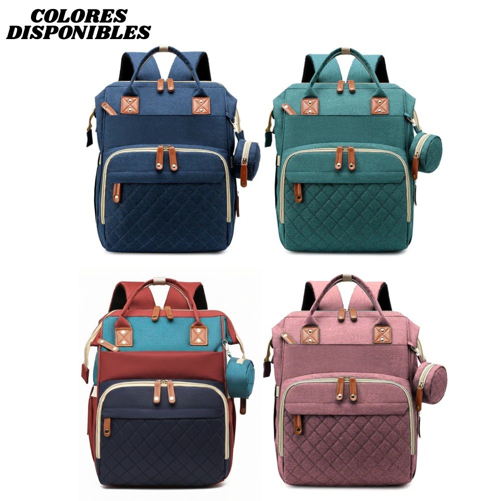 Bolso Morral Pañalera Con Cambiador 3en1
