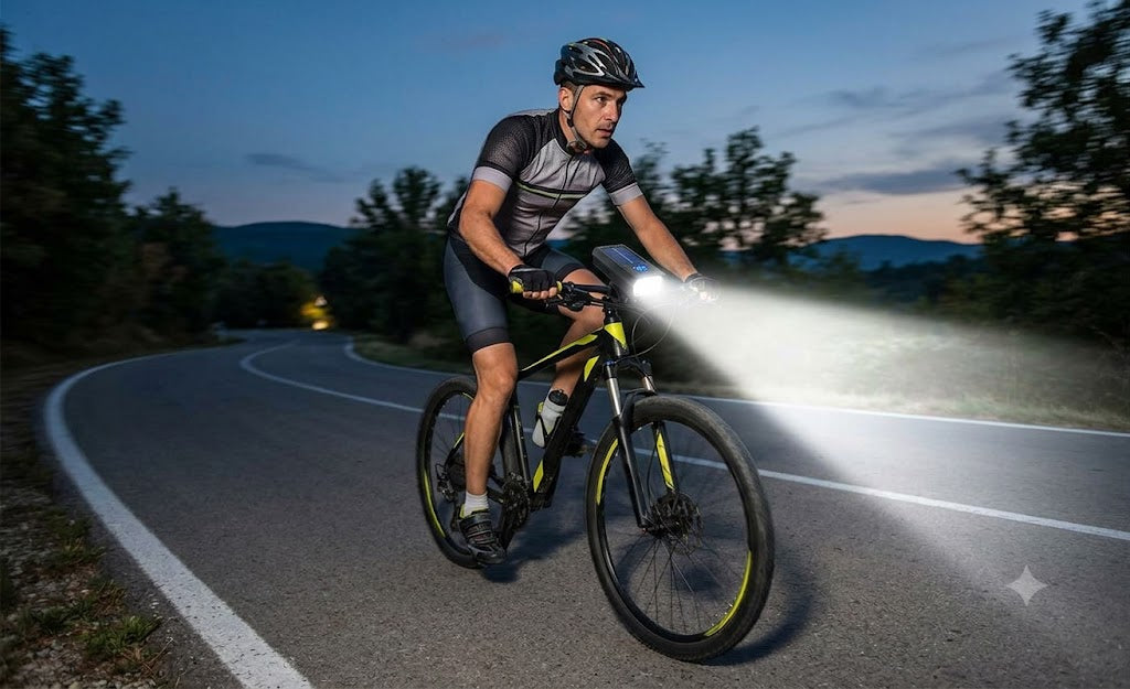 🚴♂️ Linterna Frontal para Bicicleta Recargable Solar YC-2808 – Doble LED
