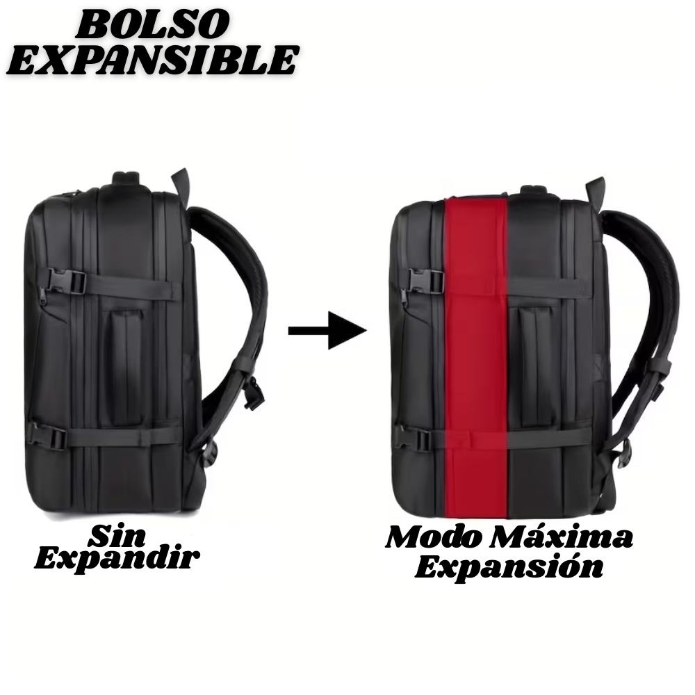 Bolso Mochila Maleta de Viaje Expandible