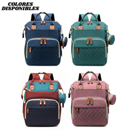 Bolso Morral Pañalera Con Cambiador 3en1